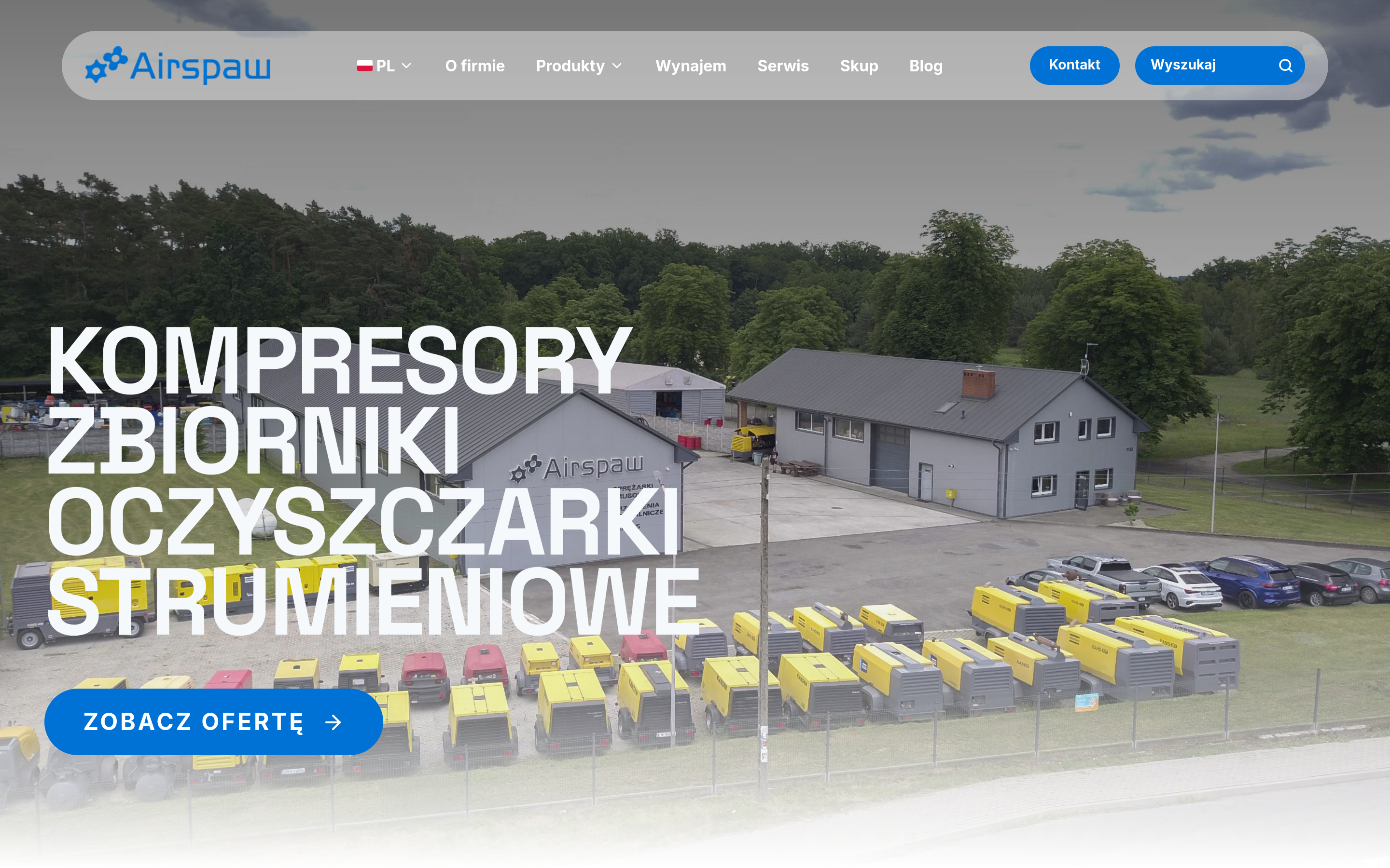 Podgląd Airspaw: Kompresory, zbiorniki i serwis maszyn przemysłowych