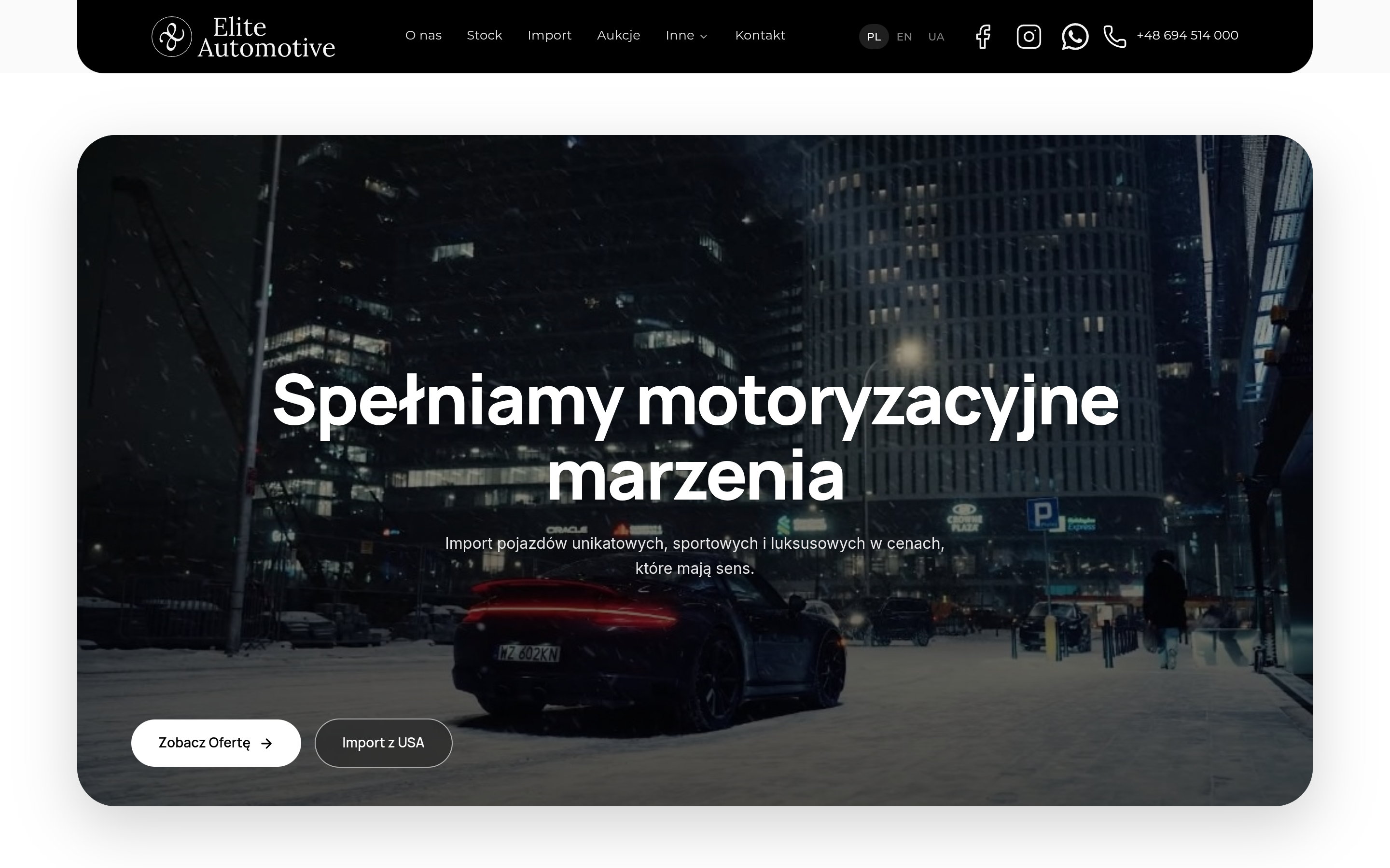 Podgląd Elite Automotive: Sportowe i luksusowe samochody zza oceanu